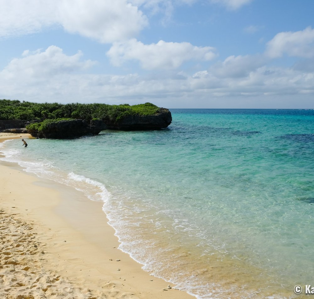 Miyakojima (Okinawa), Nishihenna Cape and Ikema Bridge in the north-west of the island Miyakojima (Okinawa), Nishihenna Cape and Ikema Bridge in the north-west of the island