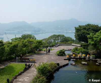 Glover Garden (Nagasaki), View on the port from the Former Mitsubishi Shipyard No.2 Dock House