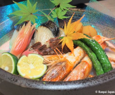 Shinon Washoku Senryu (Osaka), Seasonal ingredients served at the restaurant