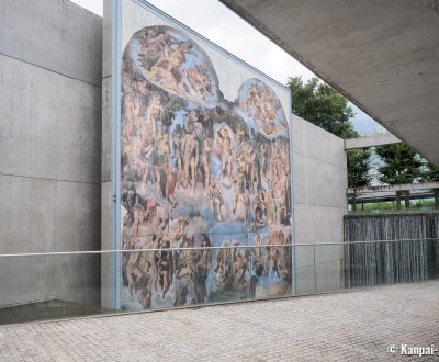 Garden of Fine Arts, Kyoto, Ceramic tiles reproduction of The Last Judgment by Michelangelo