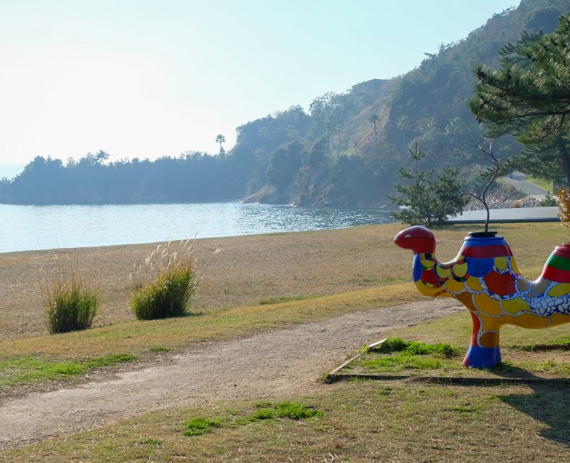Naoshima Art Island, Sculpture Camel by Niki de Saint Phalle Naoshima Art Island, Sculpture Camel by Niki de Saint Phalle