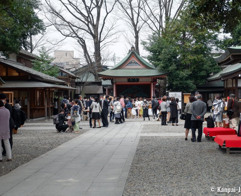Kawagoe Hikawa-Jinja, Weekend crowds on the shrine's grounds Kawagoe Hikawa-Jinja, Weekend crowds on the shrine's grounds