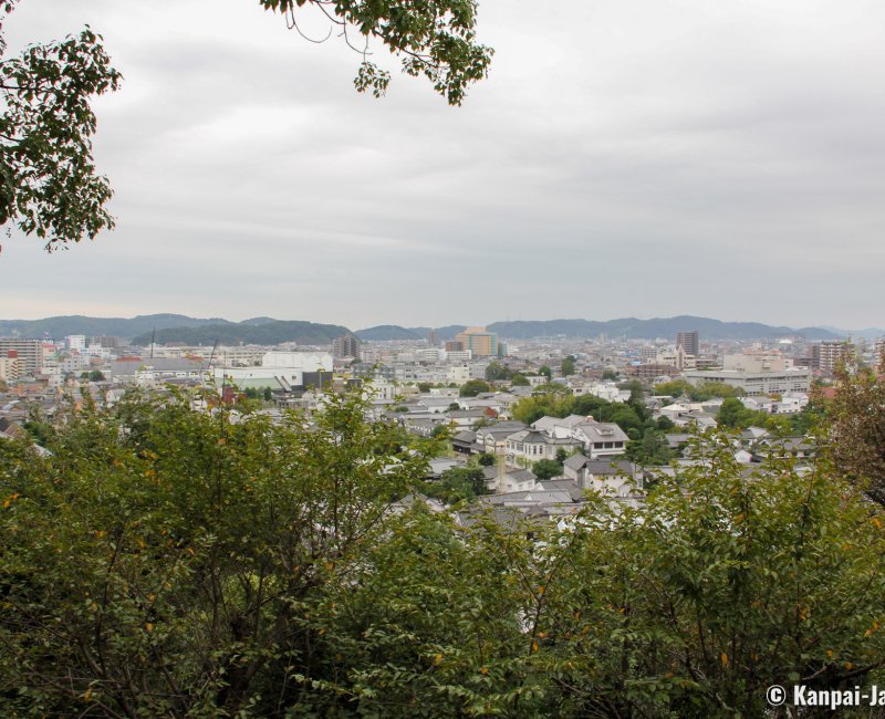 Achi-jinja (Kurashiki), Panoramic view on the city from the shrine's grounds Achi-jinja (Kurashiki), Panoramic view on the city from the shrine's grounds