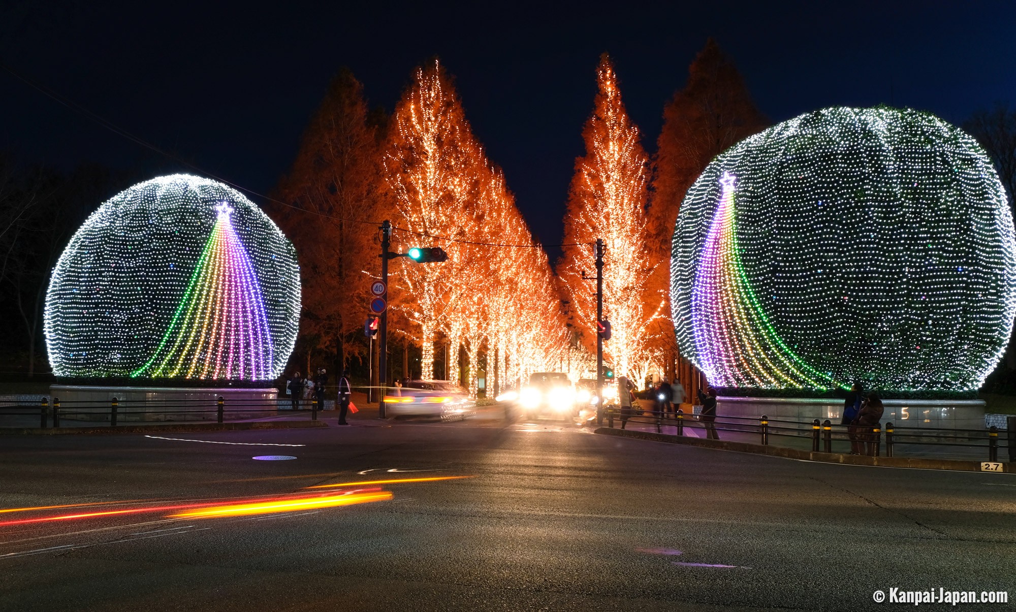 Kyoto During Christmas Time Decorations Nocturnal Lights And Shopping